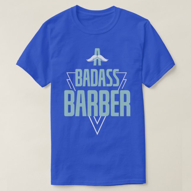 Coola A Badass Barber Mustache Mustacher Barber Ap T Shirt (Design framsida)