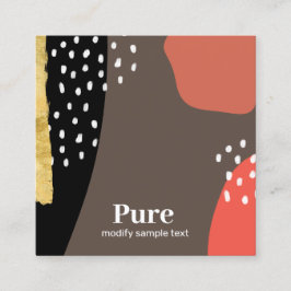 Coola Abstrakt Art Fyrkantigt Visitkort