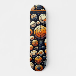 Coola Abstrakt Circles Skateboard Orange
