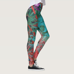 coola abstrakt cosmic färg star galaxy mönster leggings