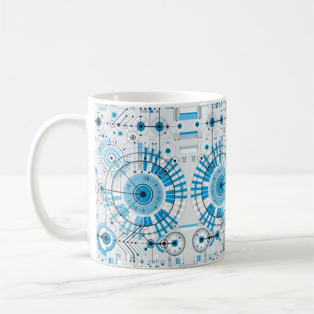 Coola Abstrakt Engine Technology Kaffemugg (Vänster)
