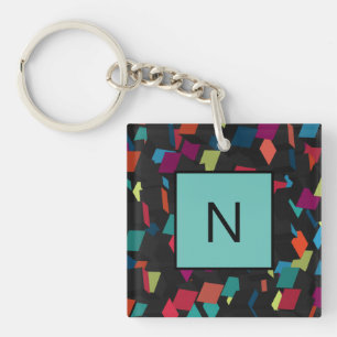 Coola Abstrakt Geometric Cube Mönster Monogram