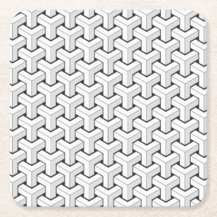 Coola Abstrakt Isometric Y Shaped Cubes Underlägg Papper Kvadrat
