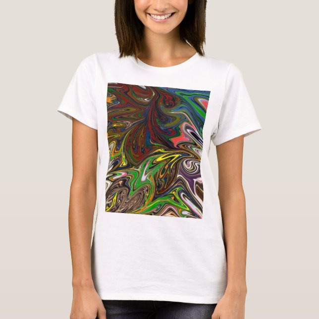 Coola abstrakt mönster t shirt (Framsida)