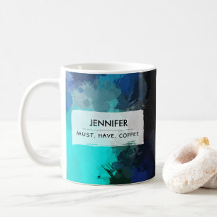 Coola Abstrakt Paint Stänk måste ha kaffe Kaffemugg