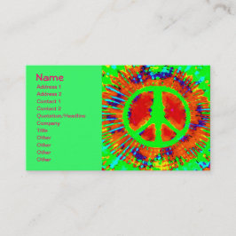 Coola Abstrakt Psychedelic Tie-Dye Fredstecken Visitkort