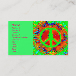 Coola Abstrakt Psychedelic Tie-Dye Fredstecken Visitkort