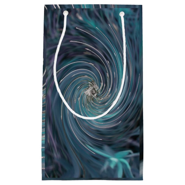 Coola Abstrakt Retro Black och Teal Cosmic Swirl (Framsidan)