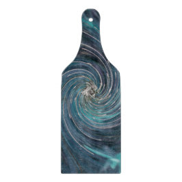 Coola Abstrakt Retro Black och Teal Cosmic Swirl