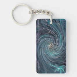 Coola Abstrakt Retro Black och Teal Cosmic Swirl