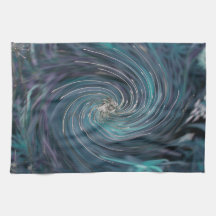 Coola Abstrakt Retro Black och Teal Cosmic Swirl