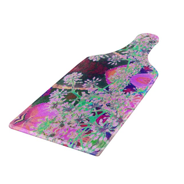 Coola Abstrakt Retro Natur i Rosa och Lime Green (Hörn)