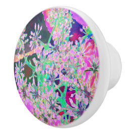 Coola Abstrakt Retro Natur i Rosa och Lime Green Knopp