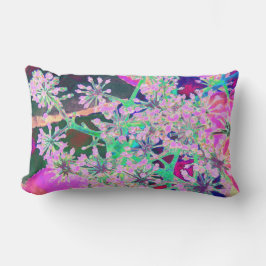 Coola Abstrakt Retro Natur i Rosa och Lime Green Lumbarkudde