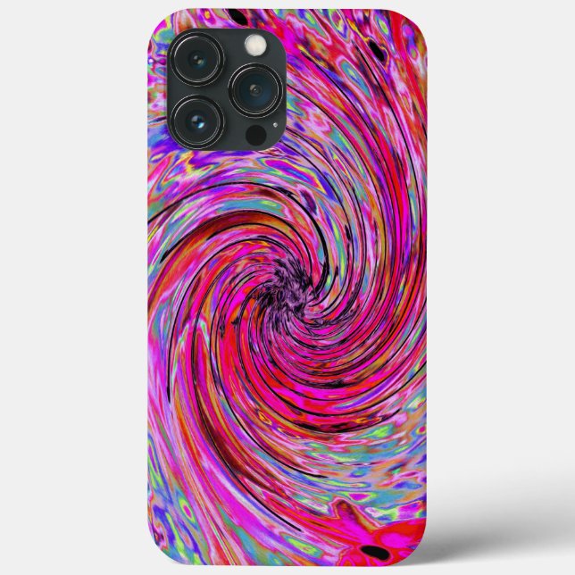 Coola Abstrakt Retro Shock rosa och Red Blommigt S (Baksida)