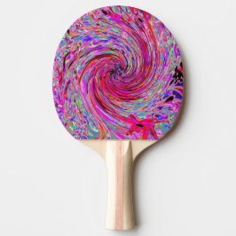 Coola Abstrakt Retro Shock rosa och Red Blommigt S Pingisracket