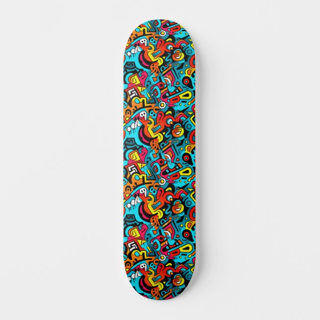 Coola Abstrakt Urban Street Art Wide Skateboard (Framsida)