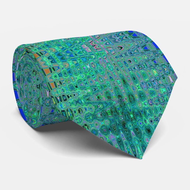 Coola abstrakta gröna och svarta atomära retro-sic slips (Rullad)