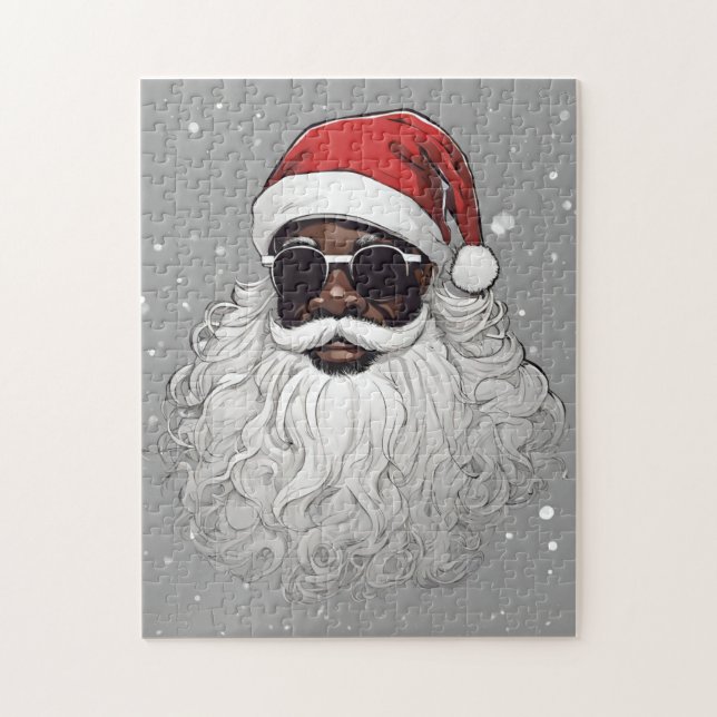Coola African American Black Santa Pussel (Vertikal)
