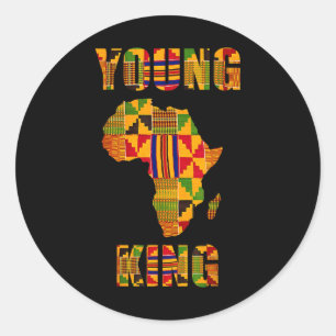 Coola African Kente Art Manar Boys Kids African Am Runt Klistermärke