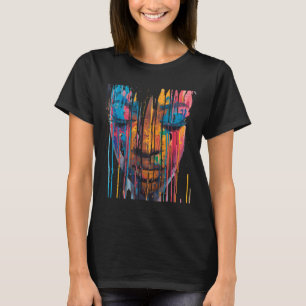 Coola African Woman Afro Färg Pawarden Ansikte Jun T Shirt
