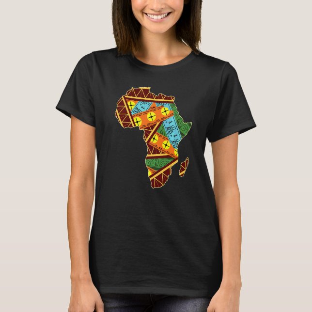 Coola Afrika Karta Afrikas geografi, T Shirt (Framsida)
