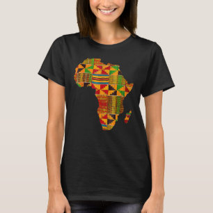 Coola Afrika Kente Trasa För manar kvinnor i Afri T Shirt