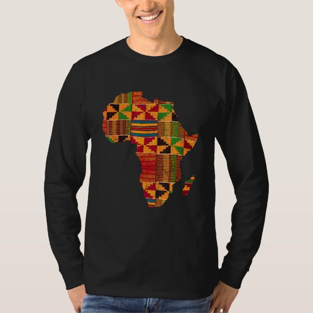Coola Afrika Kente Trasa För manar kvinnor i Afrik T Shirt (Framsida)