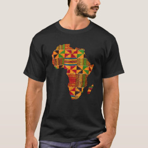 Coola Afrika Kente Trasa För manar kvinnor i Afrik T Shirt