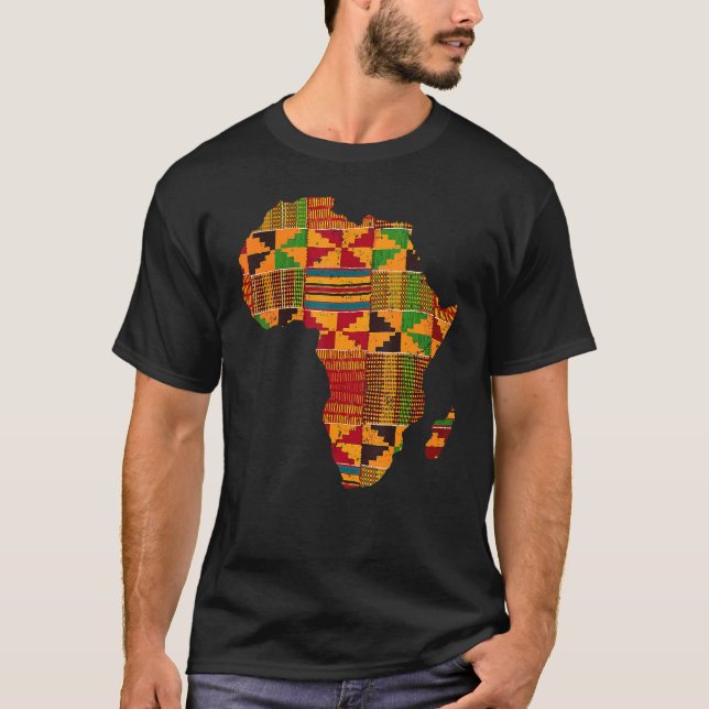 Coola Afrika Kente Trasa För manar kvinnor i Afrik T Shirt (Framsida)