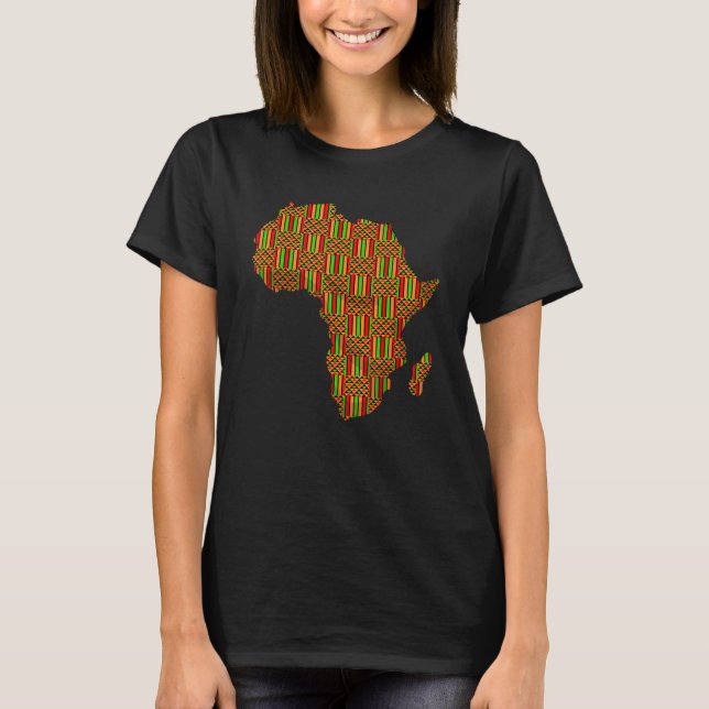 Coola Afrika Kente Trasa Gift För manar Women Afr T Shirt (Framsida)