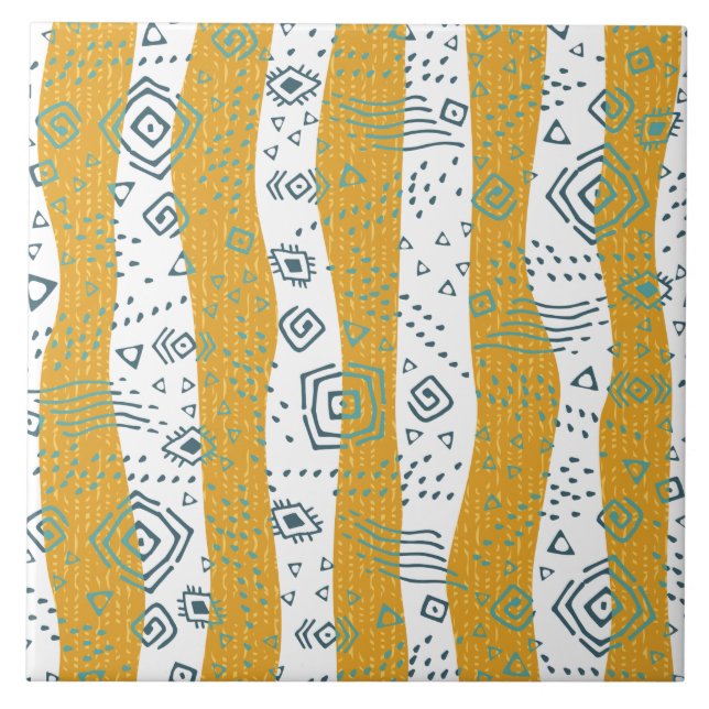 coola Afrika mönster dekorkeramisk plattor Kakelplatta (Framsidan)