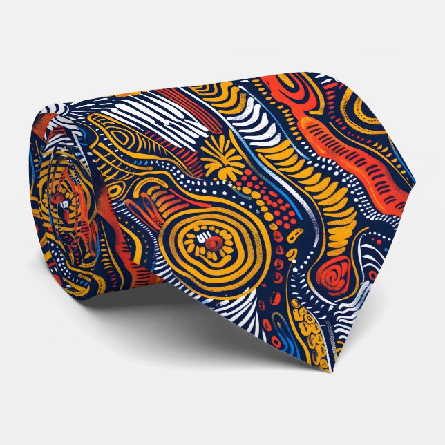 Coola Afrikas mönster Slips (Rullad)