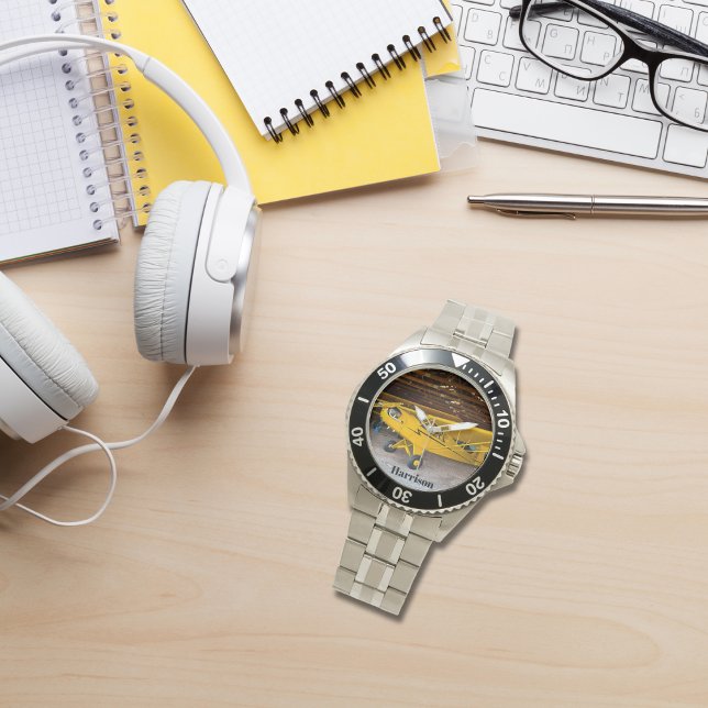 Coola Aircraft-foto, Piper Unge J3, Personlig Armbandsur (Skapare uppladdad)