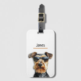 Coola Airedale Terrier "James" Anpassningsbar Bagagebricka