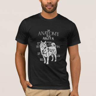 Coola Akita Anatomy Clos Gifts Hundälskare T Shirt