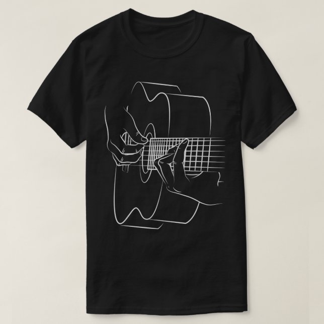 Coola Akustiskt Guitar För manar kvinnor Akustiskt T Shirt (Design framsida)