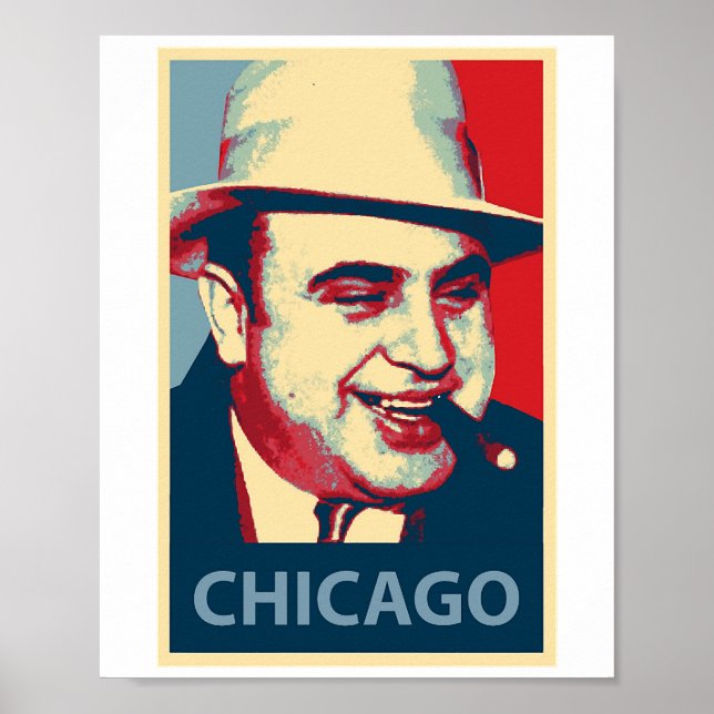 Coola Al Capone Italiano Gangster Chicago Hope Óbá Poster (Framsidan)