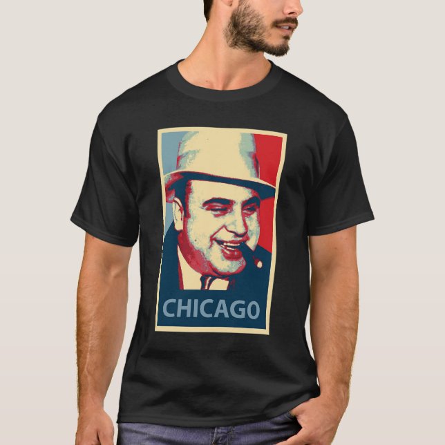 Coola Al Capone Italiano Gangster Chicago Hope Óbá T Shirt (Framsida)