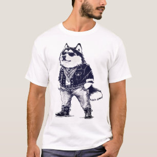 Coola Alaska Malamute Rapper HIP HOP T Shirt
