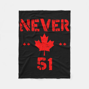 Coola Aldrig 51st State Canada Flagga Funny 51 Sta Fleecefilt
