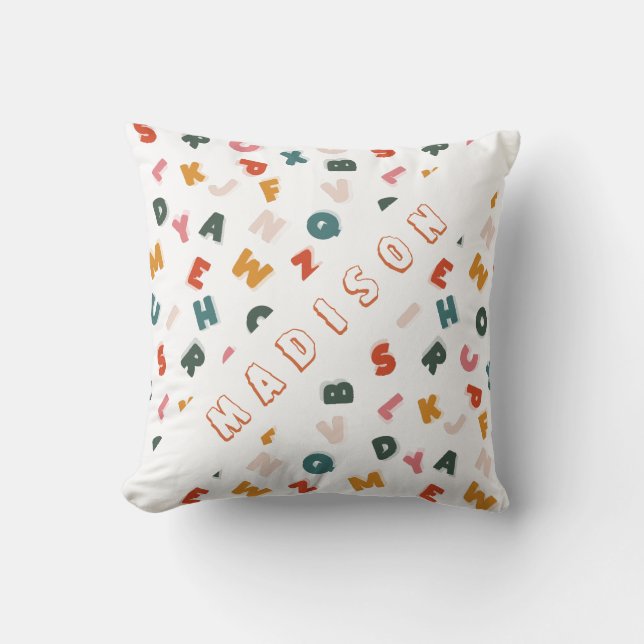 coola alfabet soppa monogram kudde (Framsida)