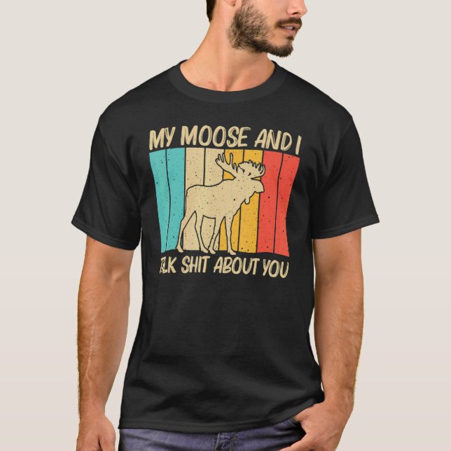 Coola Älg För Män Kvinnor Älg Hjort Tjür Älgdjur T Shirt (Framsida)