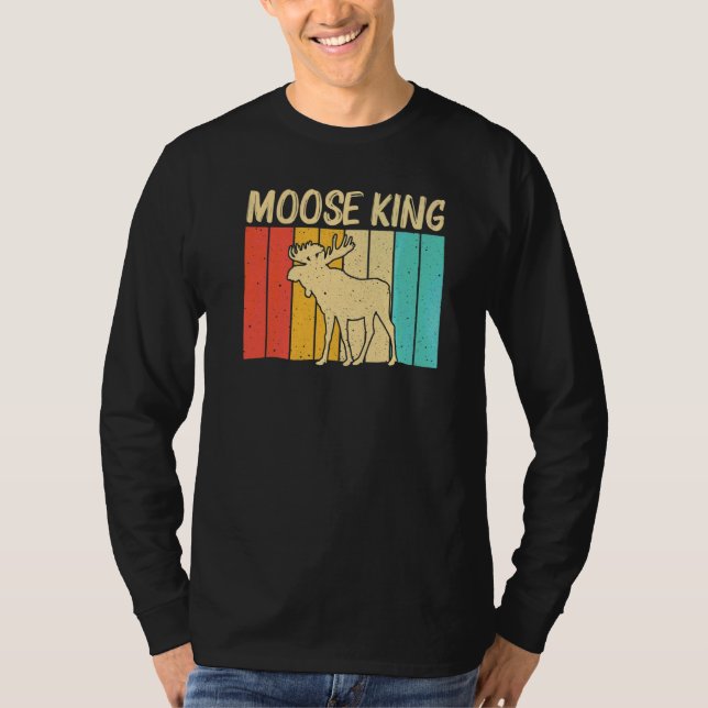Coola Älg För Män Pojkar Älg Hjort Tjür Älgdjur T Shirt (Framsida)