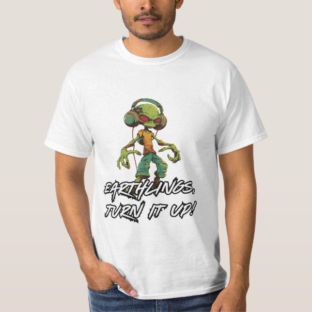 Coola Alien DJ... - Ögonthärdarna gör det! T Shirt (Framsida)