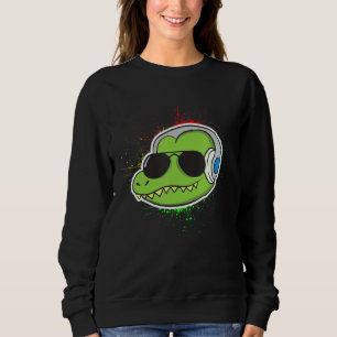 Coola Alligator with Headphone Alligator T Shirt