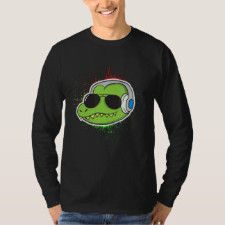 Coola Alligator with Headphone Alligator T Shirt
