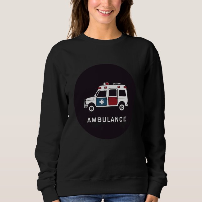 Coola Ambulance Fordon för pojkar och flickor T Shirt (Framsida)