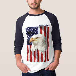 Coola American Eagle, USA flagga, Patriotic T Shirt