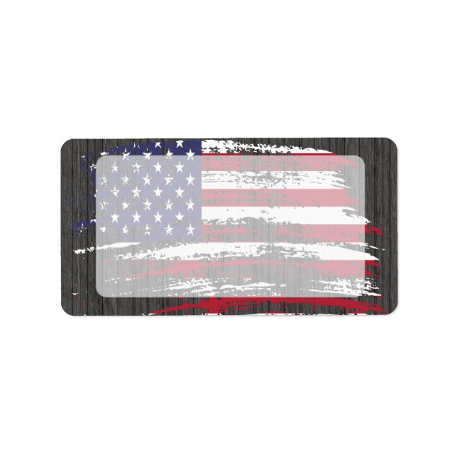 Coola American flagga Design Adressetikett (Framsidan)